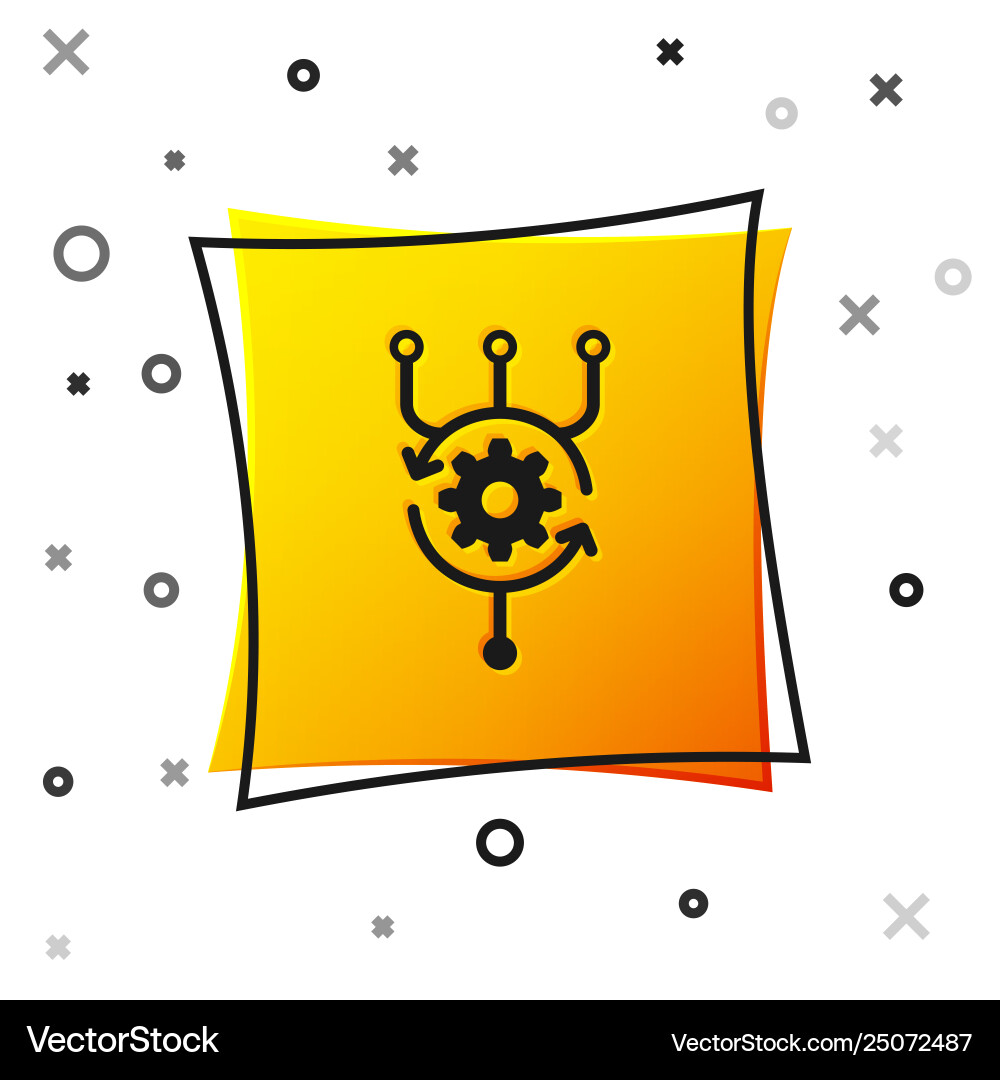Black algorithm icon isolated on white background Black algorithm icon isolated on white background vector image