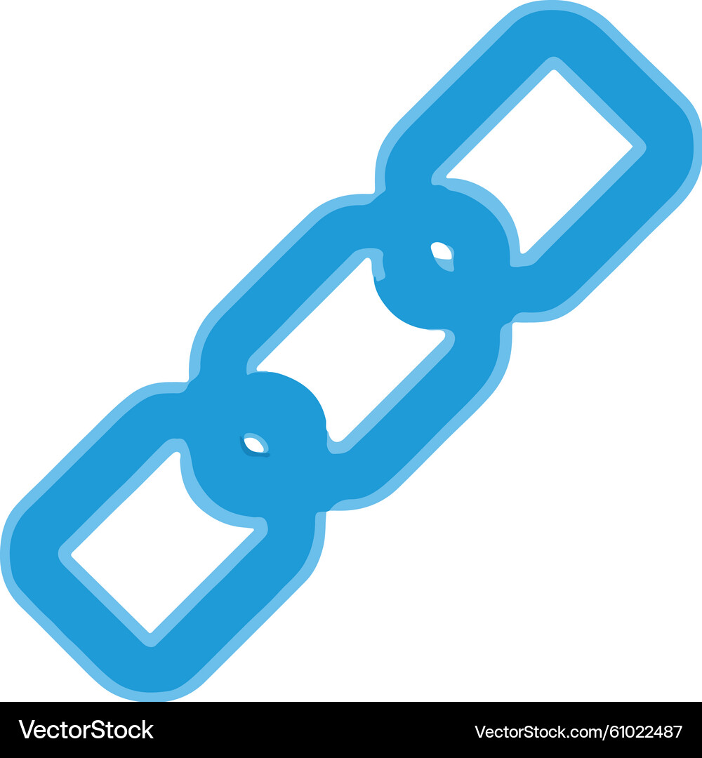 Blue Chain Link Symbol – Royalty-Free Vector | VectorStock