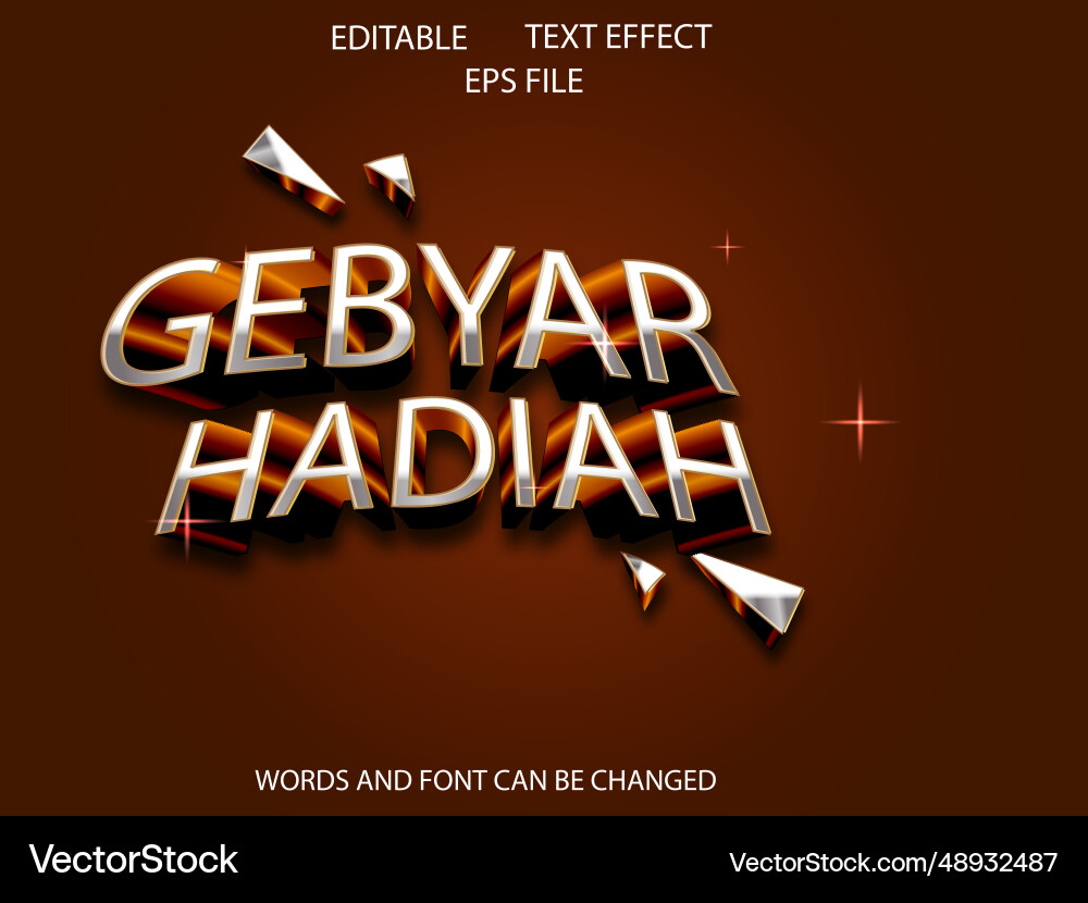 Gebyar hadiah text effect font editable Gebyar hadiah text effect font editable vector image