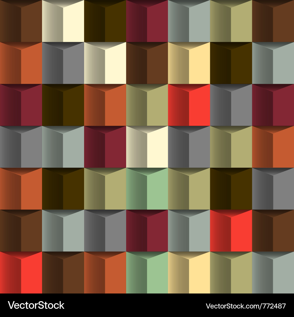 Geometric Blocks Seamless Pattern vector image