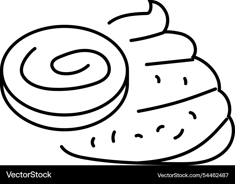 Infested stool sample line icon Vector Image
