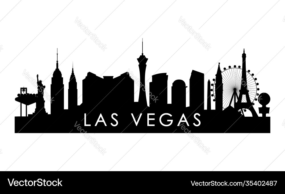 Las Vegas Skyline Silhouette vector image
