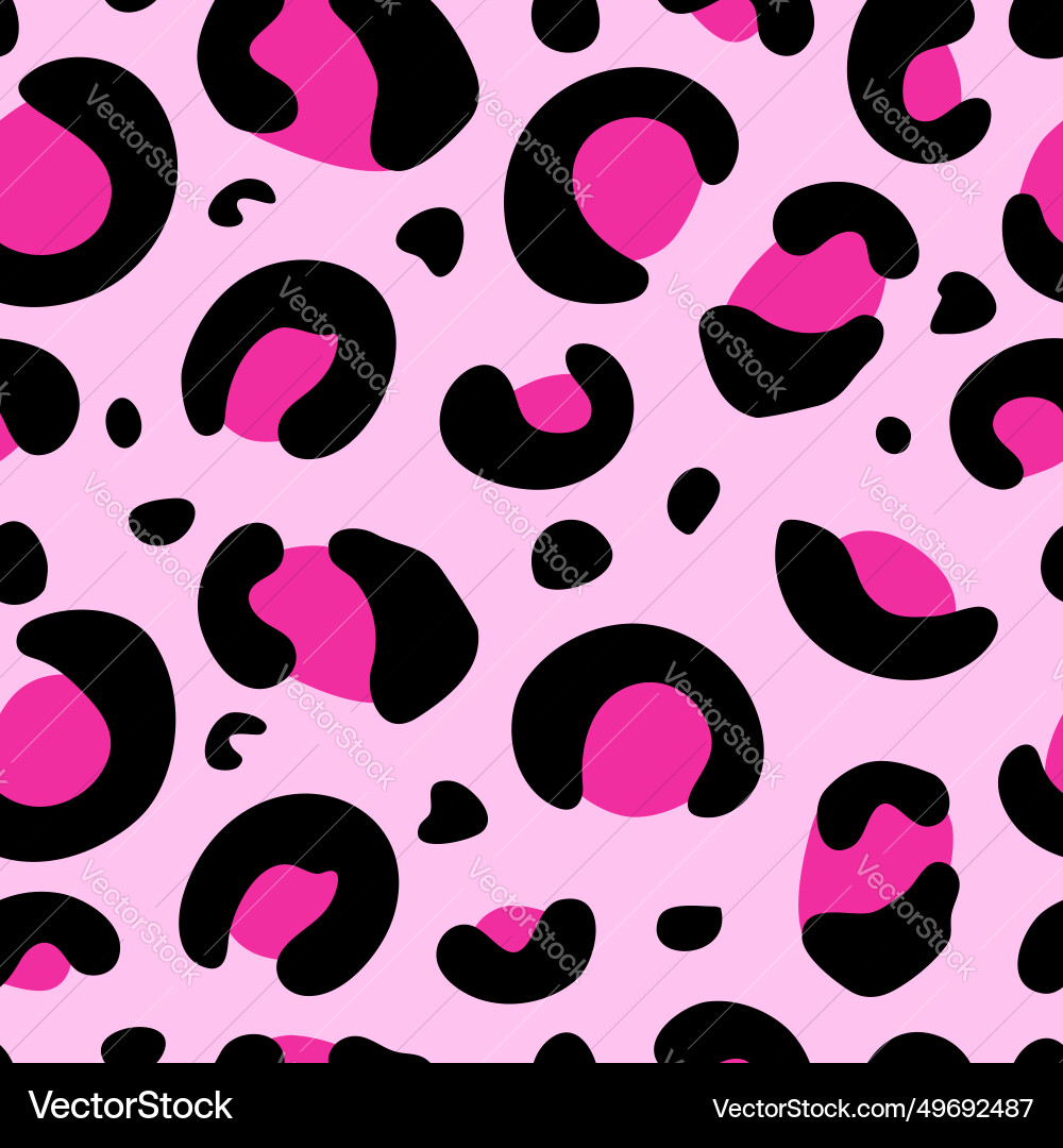 Leopard Print Seamless Pattern vector image