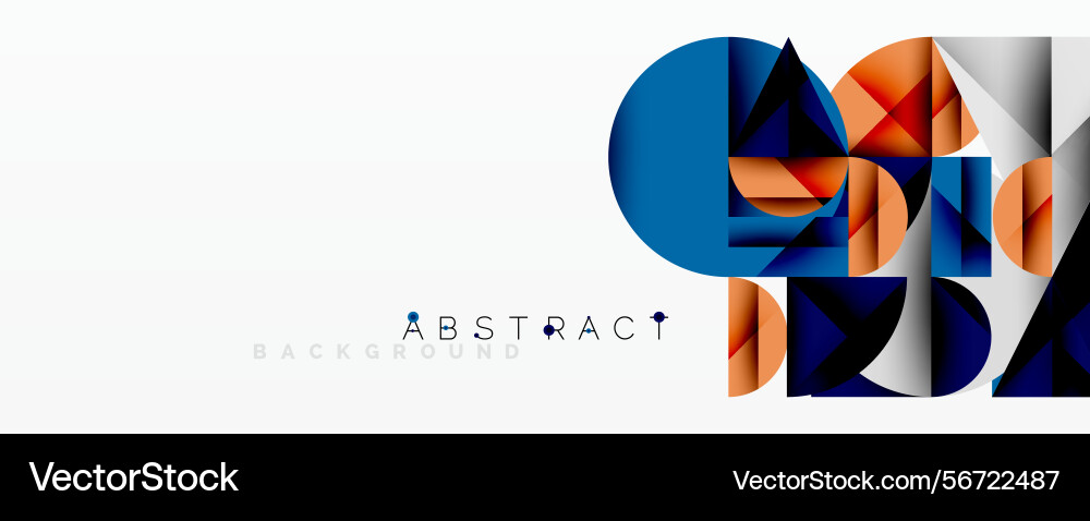 Modern abstract design features overlapping Vector Image