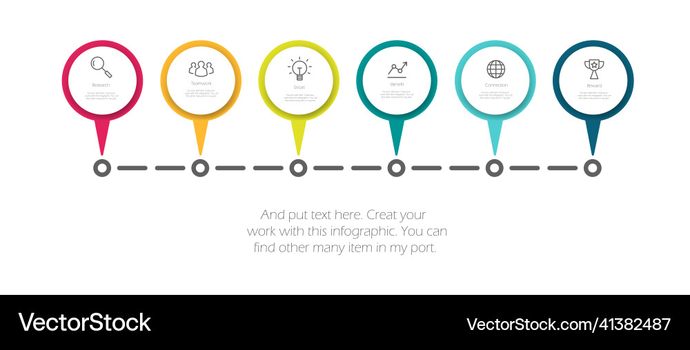 Modern colorful infographic with icon and text Modern colorful infographic with icon and text Vector Image