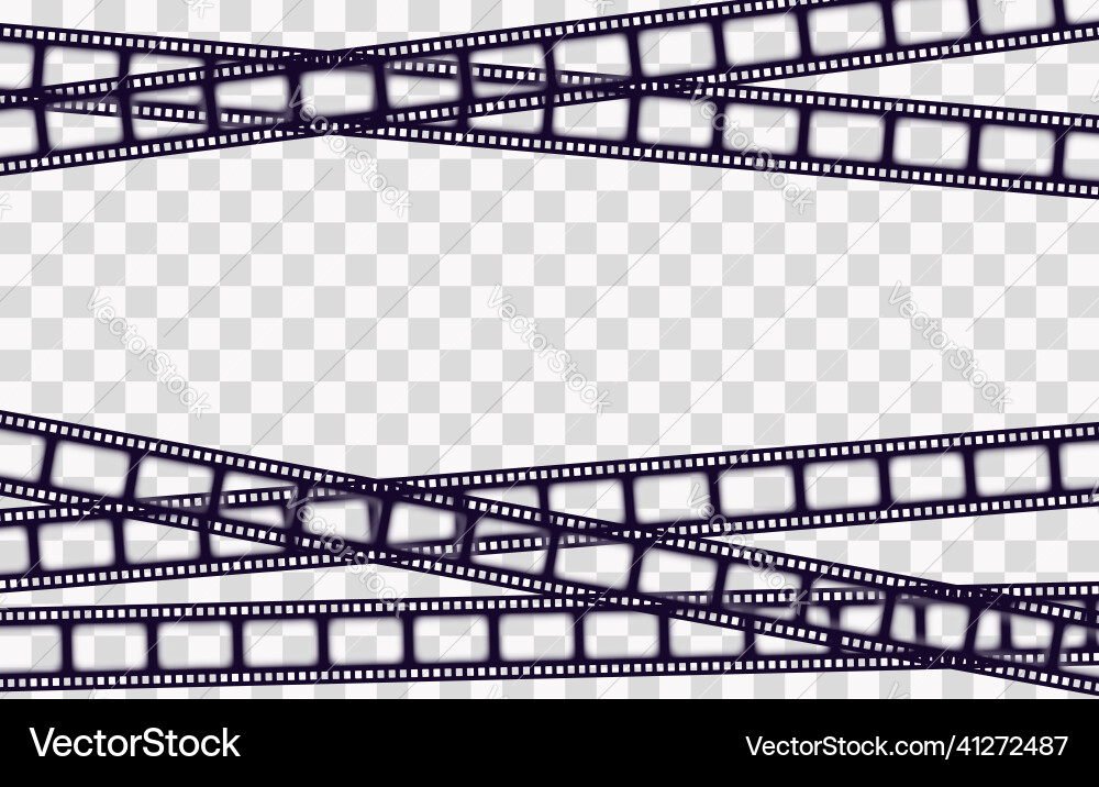 Old frame cinematic in retro style on transparent Vector Image