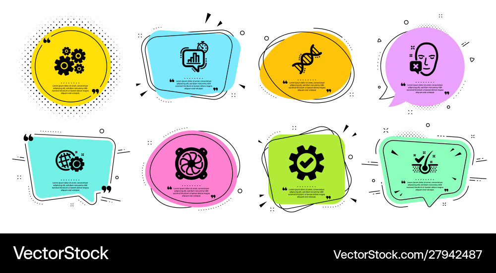 Service statistics timer and computer fan icons Service statistics timer and computer fan icons Vector Image