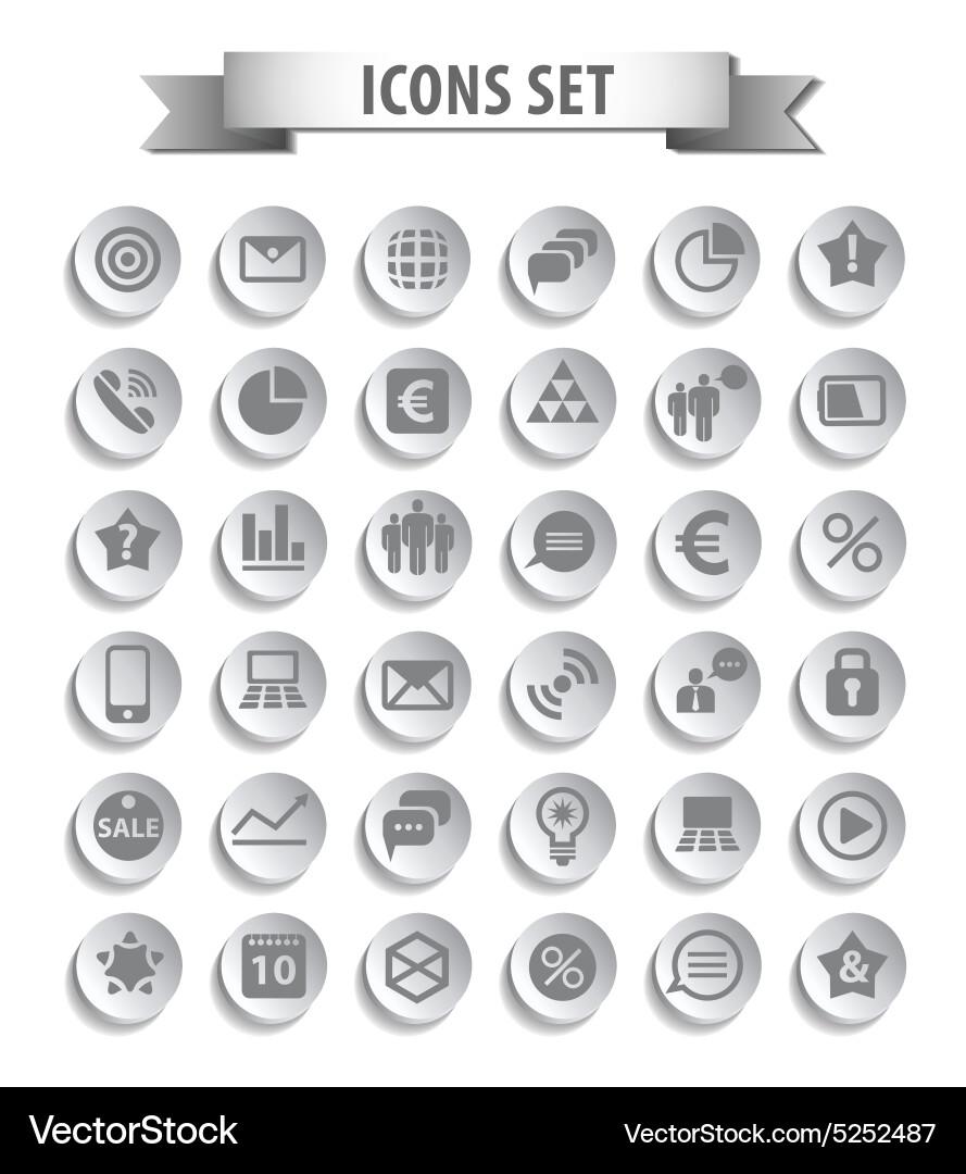 Set of web icons Vector Image