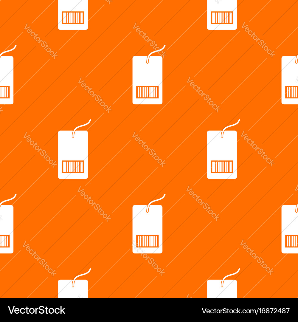 Tag with bar code pattern seamless vector image