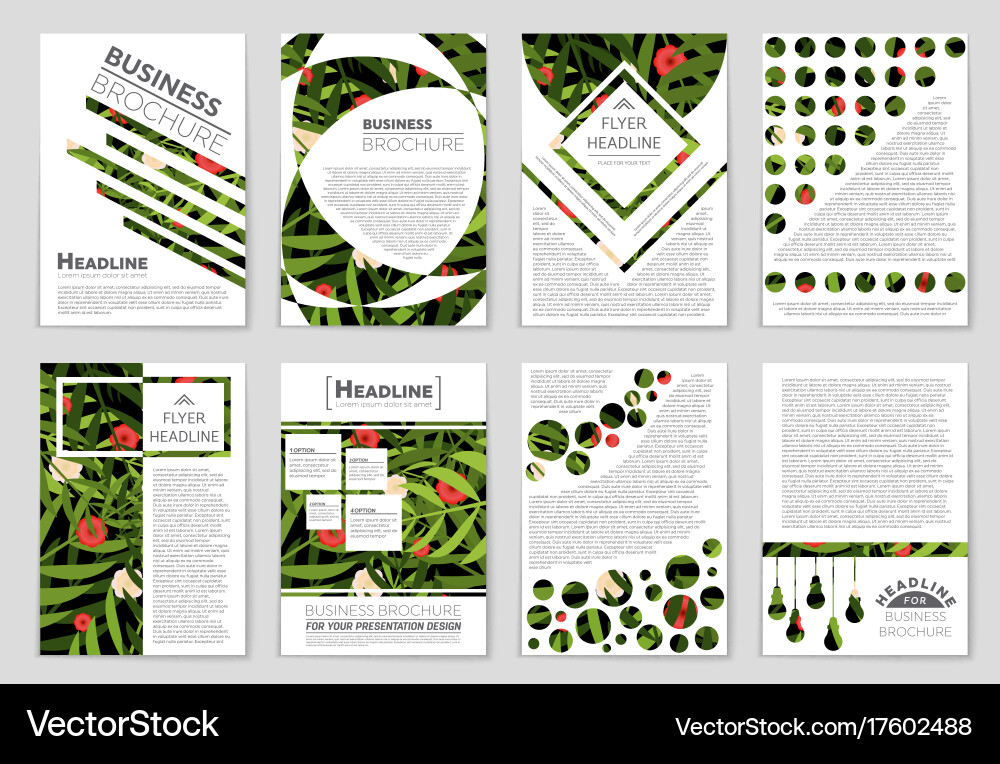 Abstract layout background set for art Vector Image