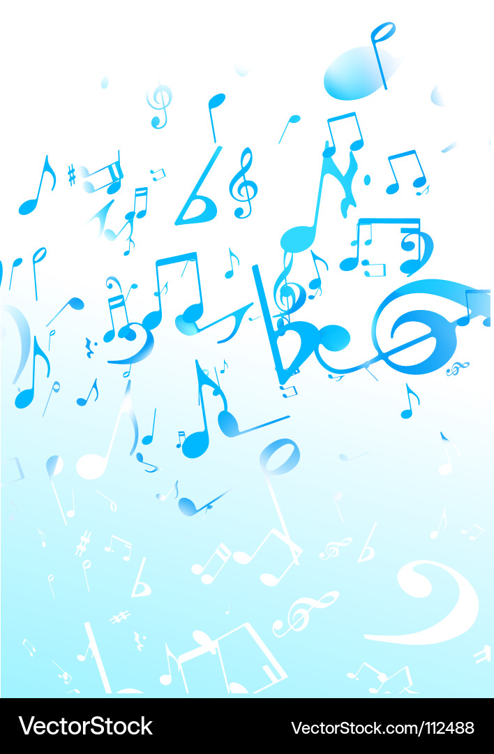Abstract Music Notes Background Vector Image
