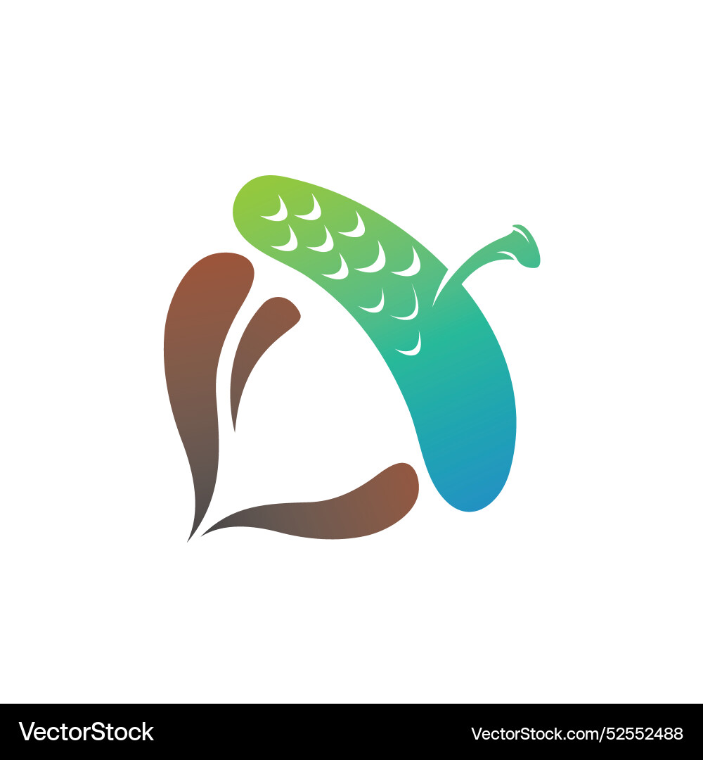 Acorn icon element concept design template Vector Image
