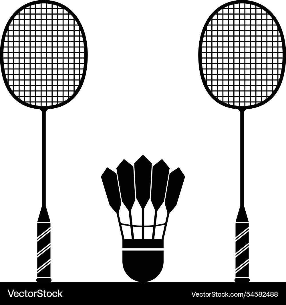 Badminton racket design or icon and symbols Vector Image