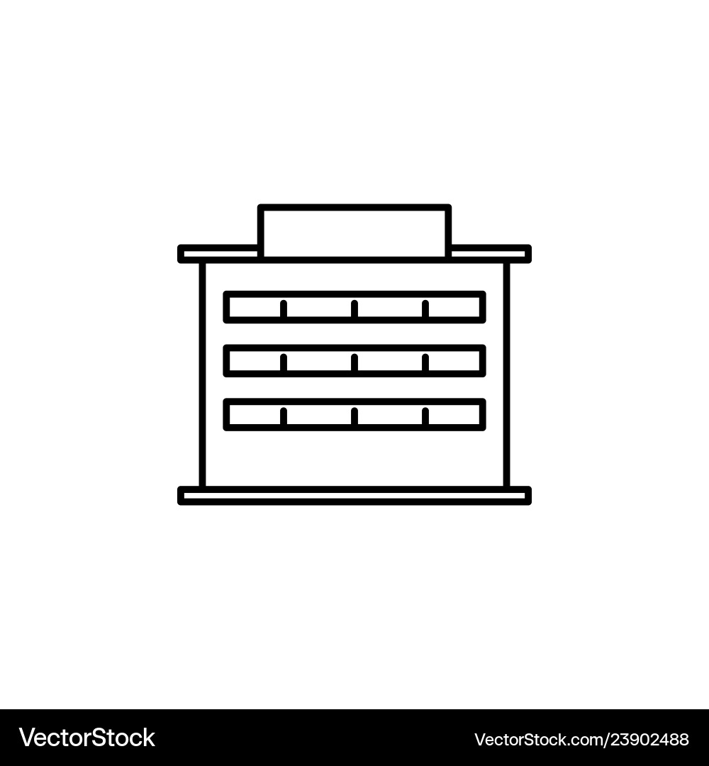 Building outline icon element of architecture Building outline icon element of architecture Vector Image