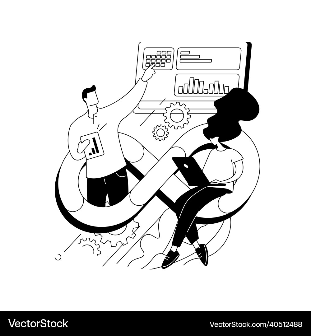 Devops team abstract concept Devops team abstract concept Vector Image