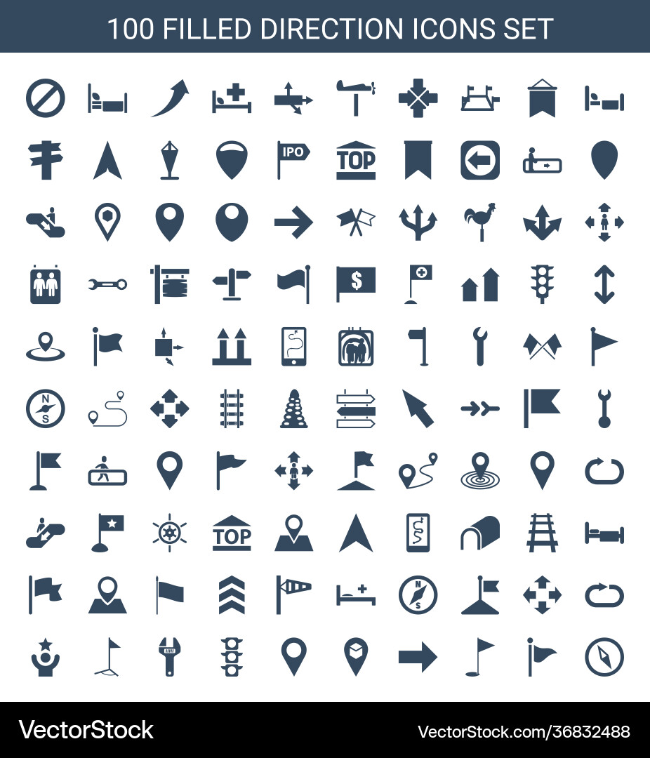 Direction icons Vector Image
