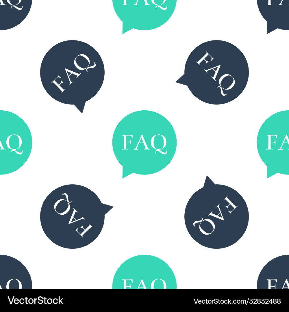 Green speech bubble with text faq information icon Green speech bubble with text faq information icon vector image