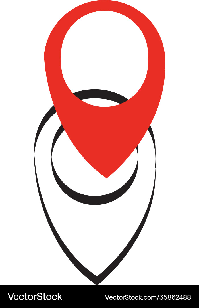 Map point location pin icon for mapping Map point location pin icon for mapping Vector Image