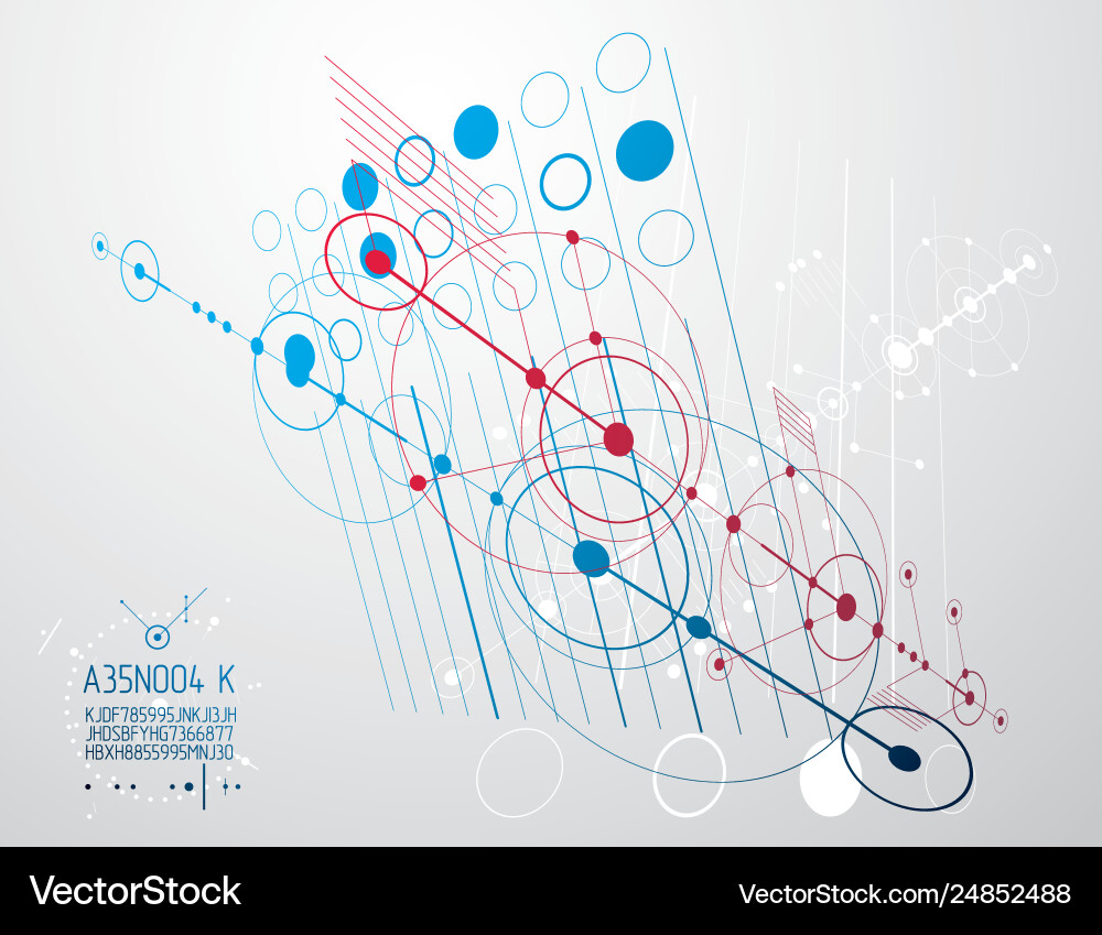 Mechanical scheme engineering drawing Mechanical scheme engineering drawing vector image