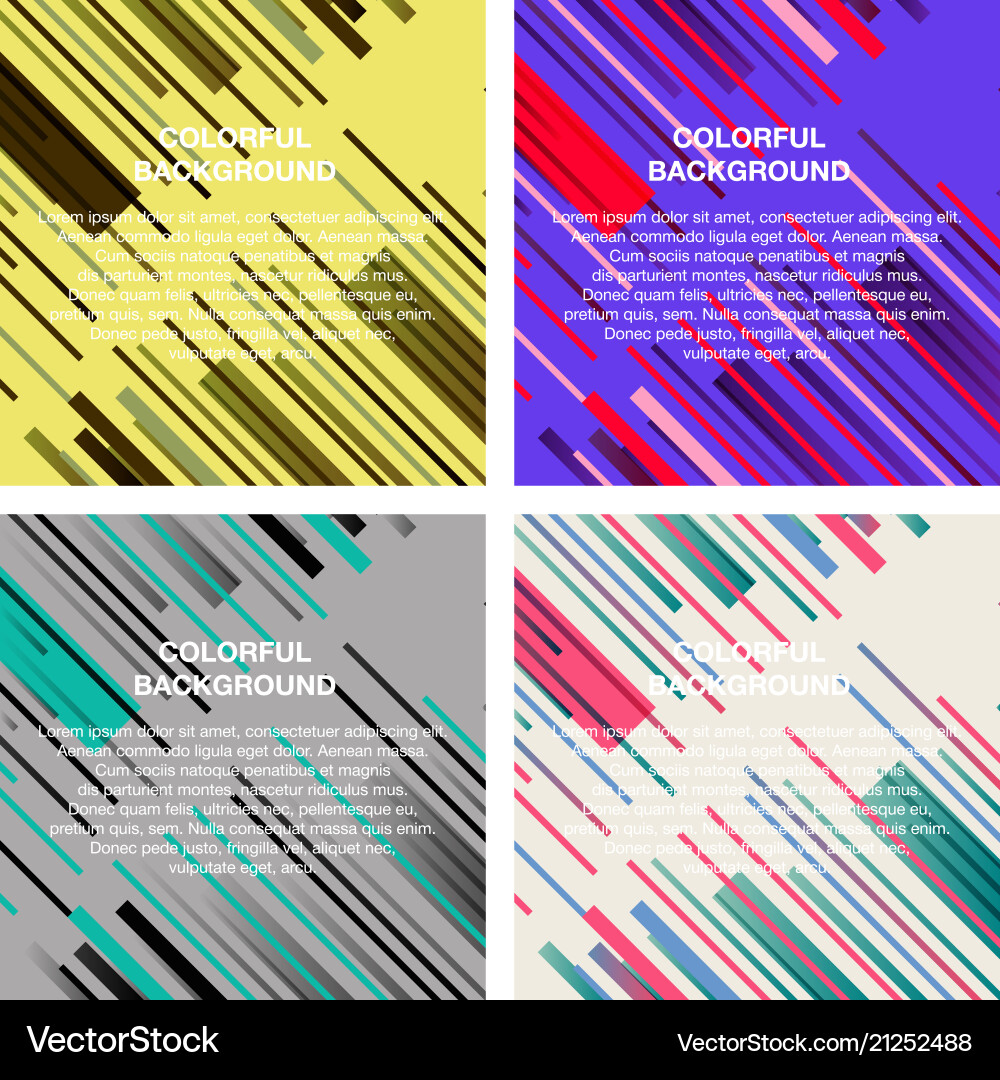 Set abstract avangarde retro background vector image