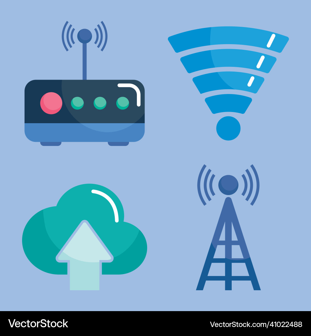 Signal and network vector image