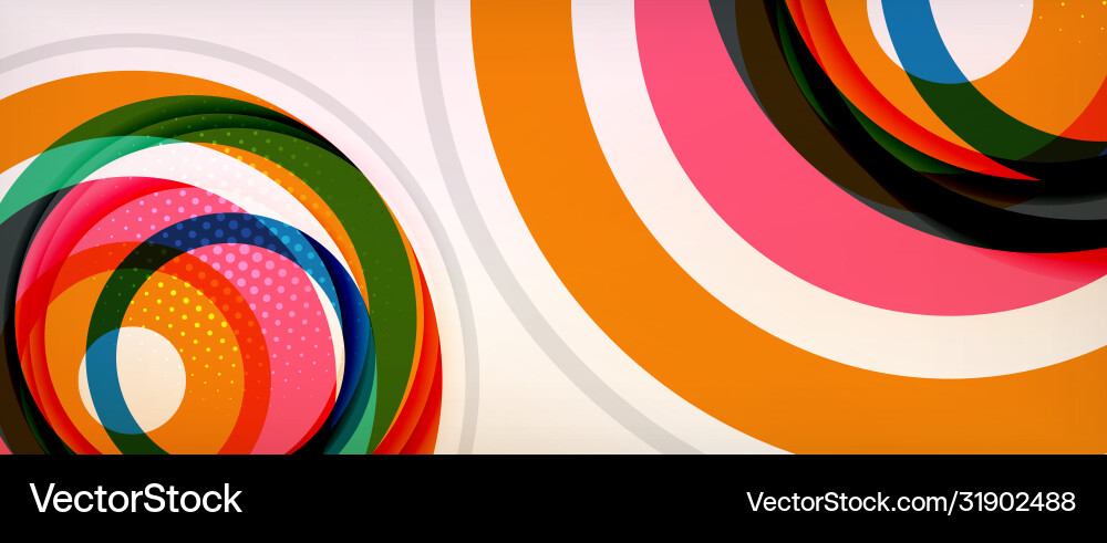 Trendy simple circle abstract background dynamic Trendy simple circle abstract background dynamic vector image