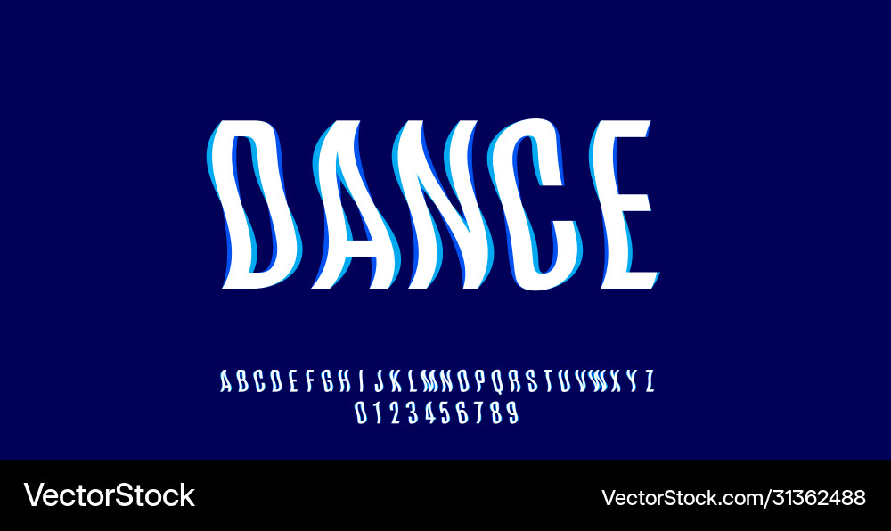 Twist vivid color font style design templates vector image