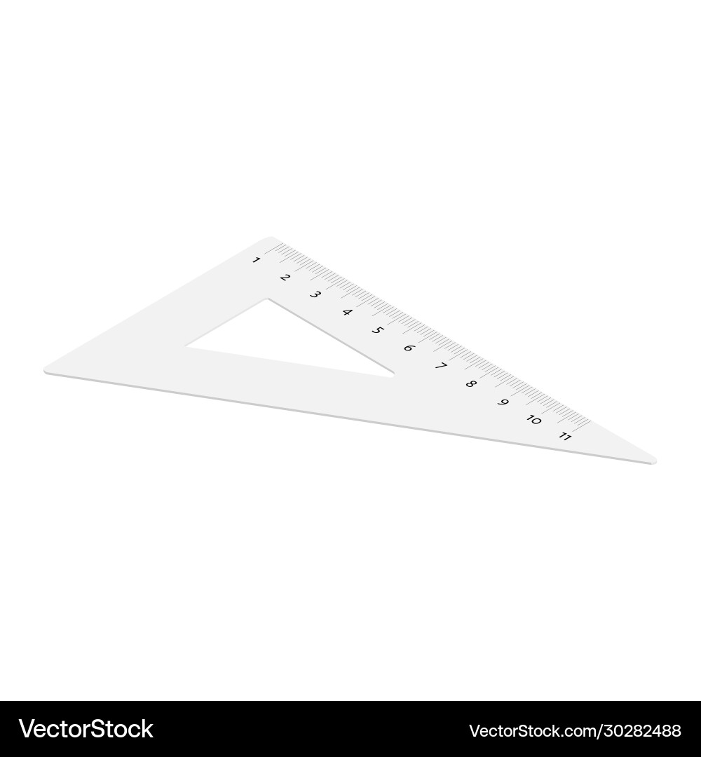 White transparent triangle isolated on White transparent triangle isolated on vector image