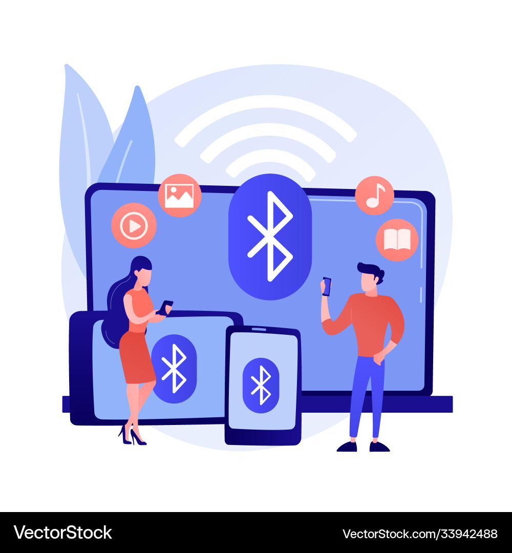 Wireless device connection abstract concept Wireless device connection abstract concept vector image