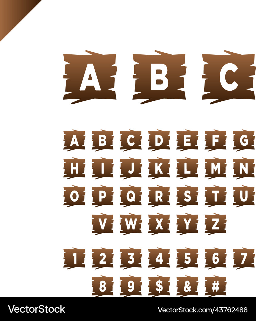 Wooden alphabet blocks with letters and numbers Wooden alphabet blocks with letters and numbers vector image