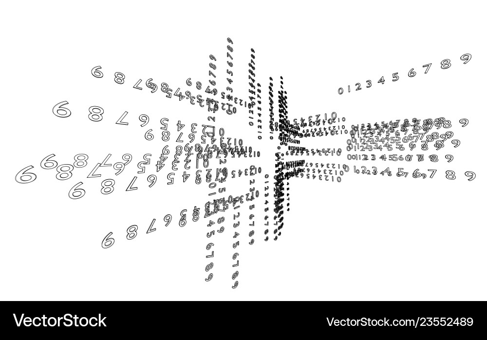 Abstract background consisting of numbers vector image