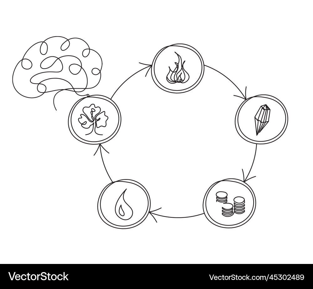 Abstract color circle of universe creation Abstract color circle of universe creation Vector Image