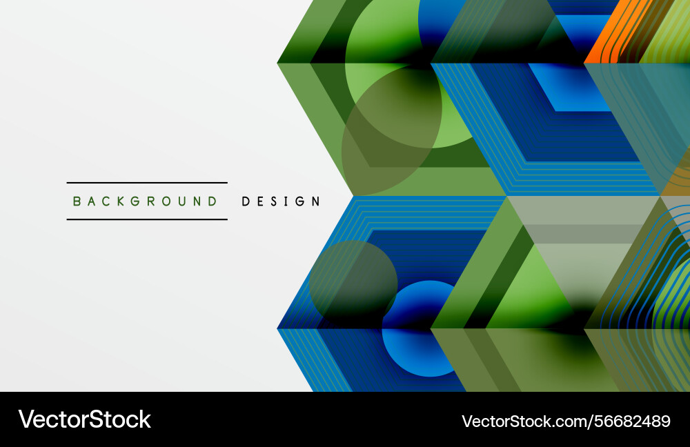 Abstract geometric pattern hexagons overlap Abstract geometric pattern hexagons overlap vector image
