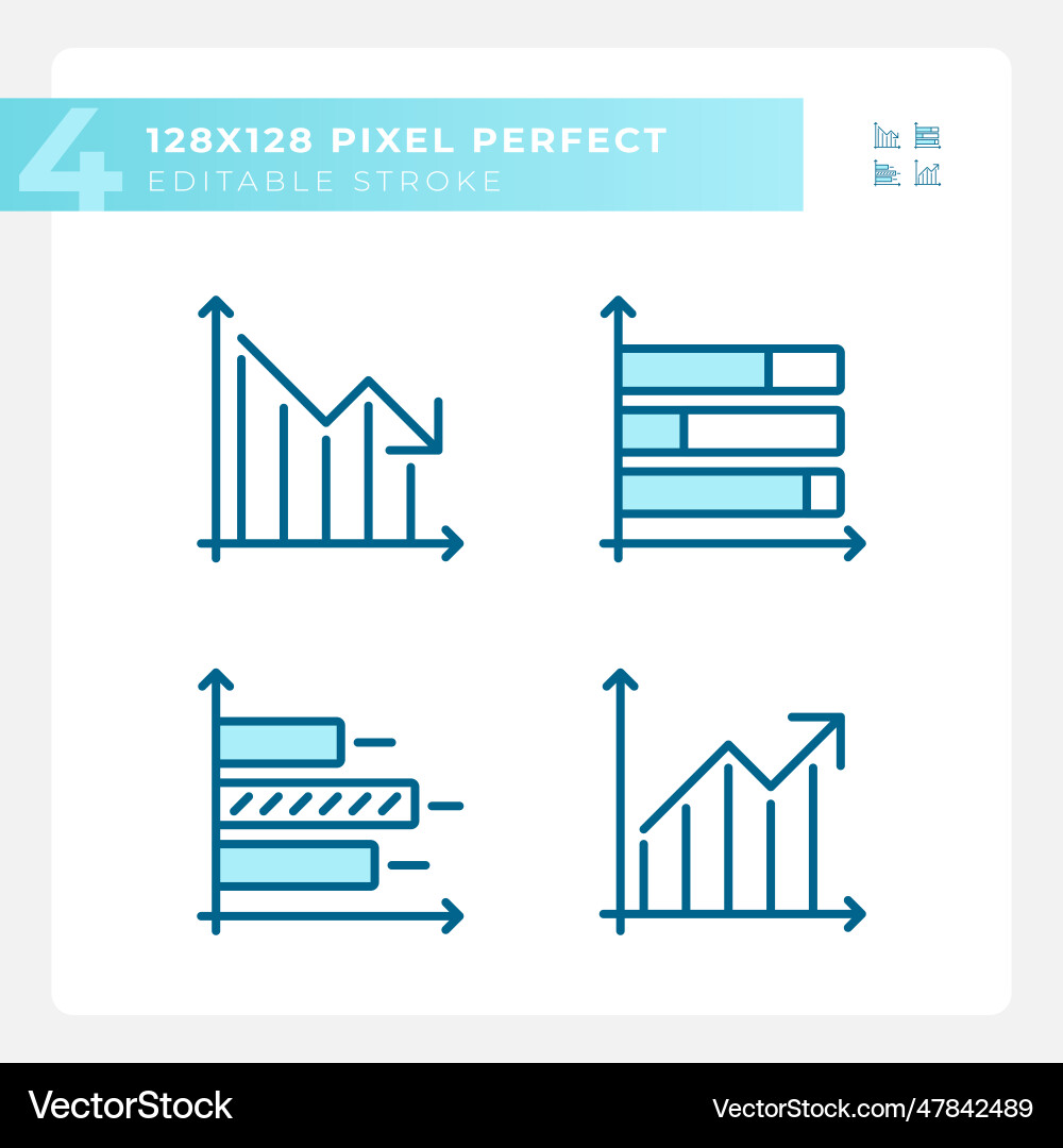 Business performance light blue icons Business performance light blue icons vector image