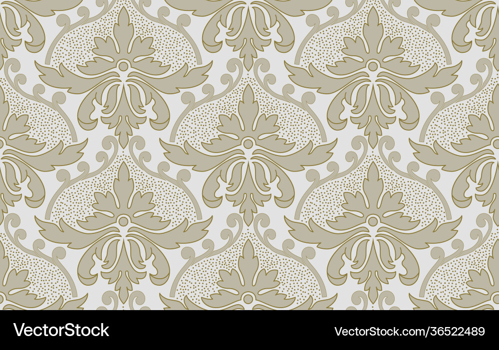 Damask seamless pattern element classical Damask seamless pattern element classical vector image
