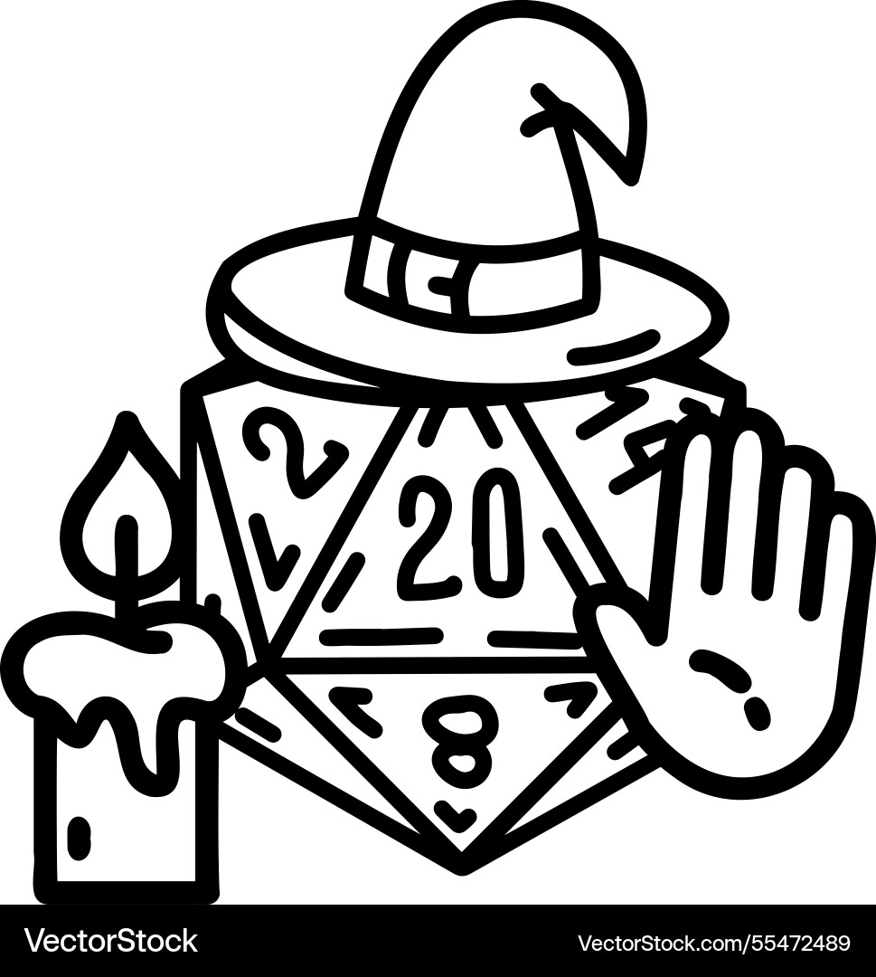 Dnd dice rpg board game character Vector Image