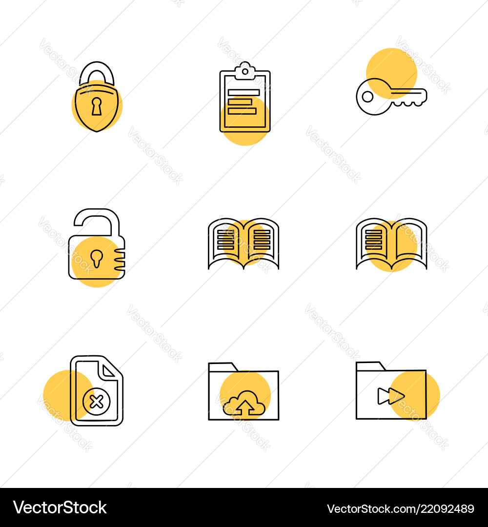 Files document clipboard write eps icons set vector image