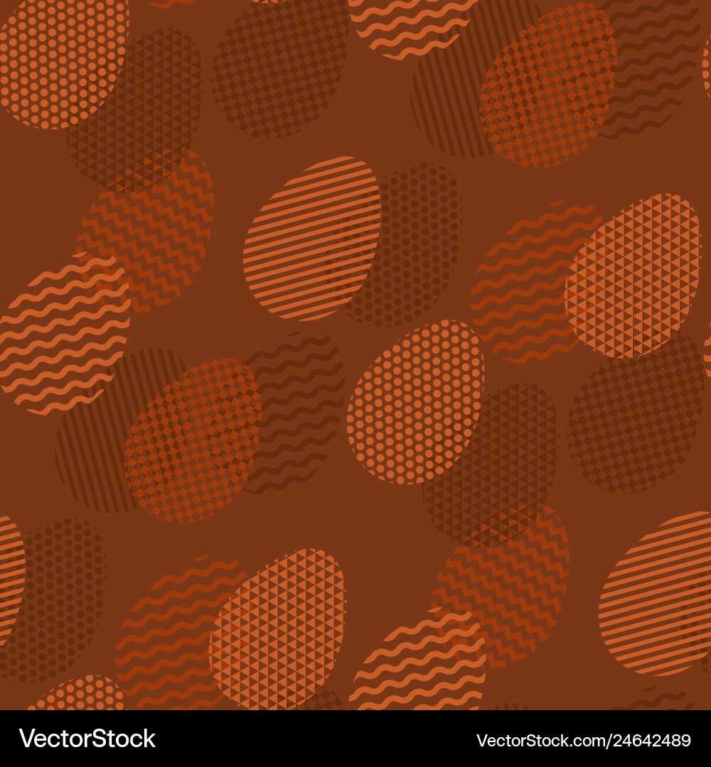 Geometry tracery on easter egg in seamless pattern Geometry tracery on easter egg in seamless pattern Vector Image