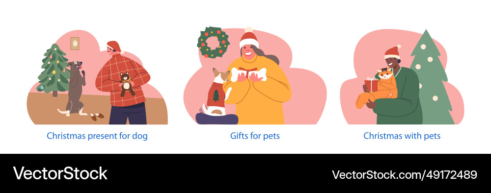Isolated elements with characters joyfully bestow Vector Image