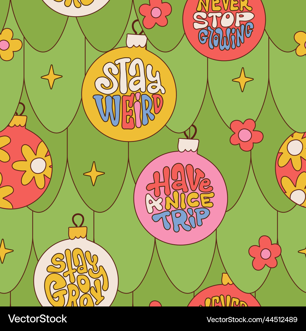 Seamless groovy pattern with spruce branches Seamless groovy pattern with spruce branches vector image