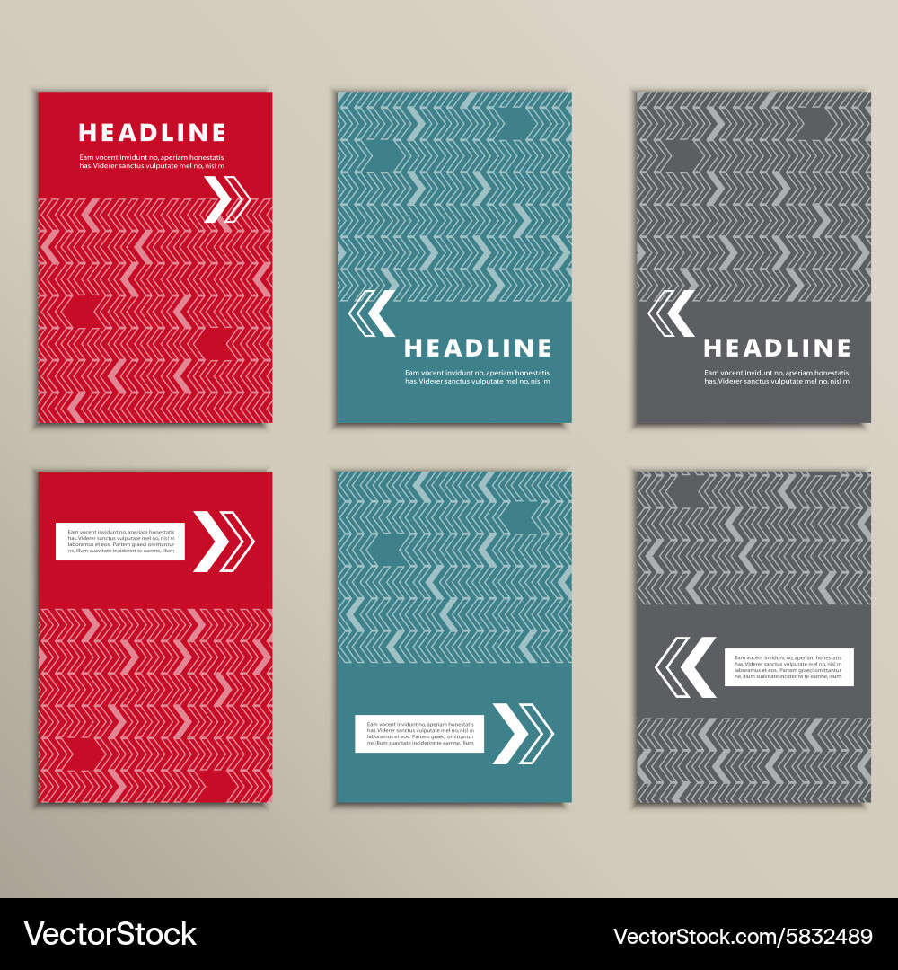 Set arrow pointer on a colored background Vector Image