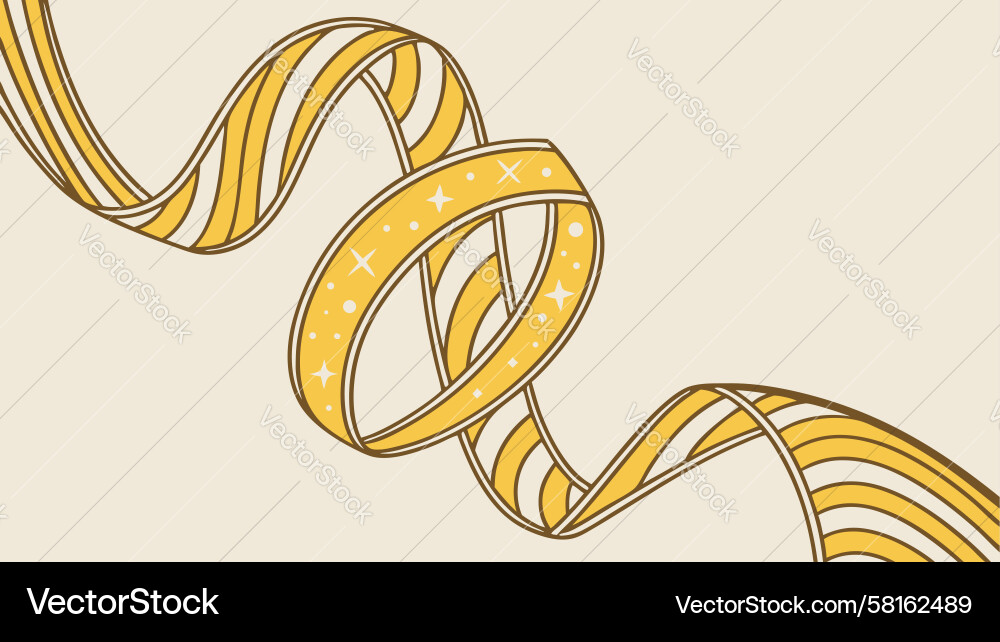 Swirling Ribbon Dynamic Element Vector Image