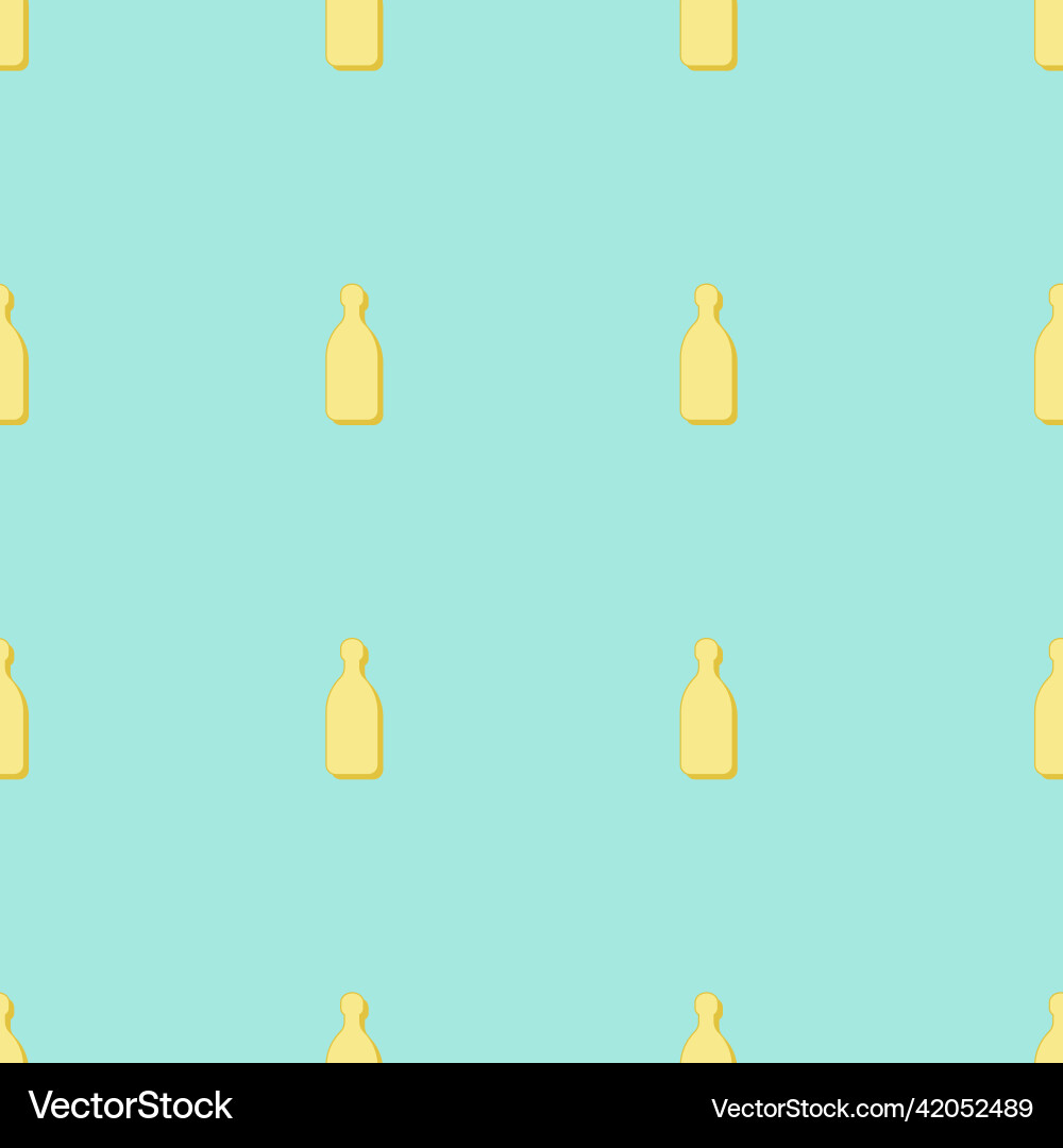 Tequila bottles seamless pattern line art style Vector Image