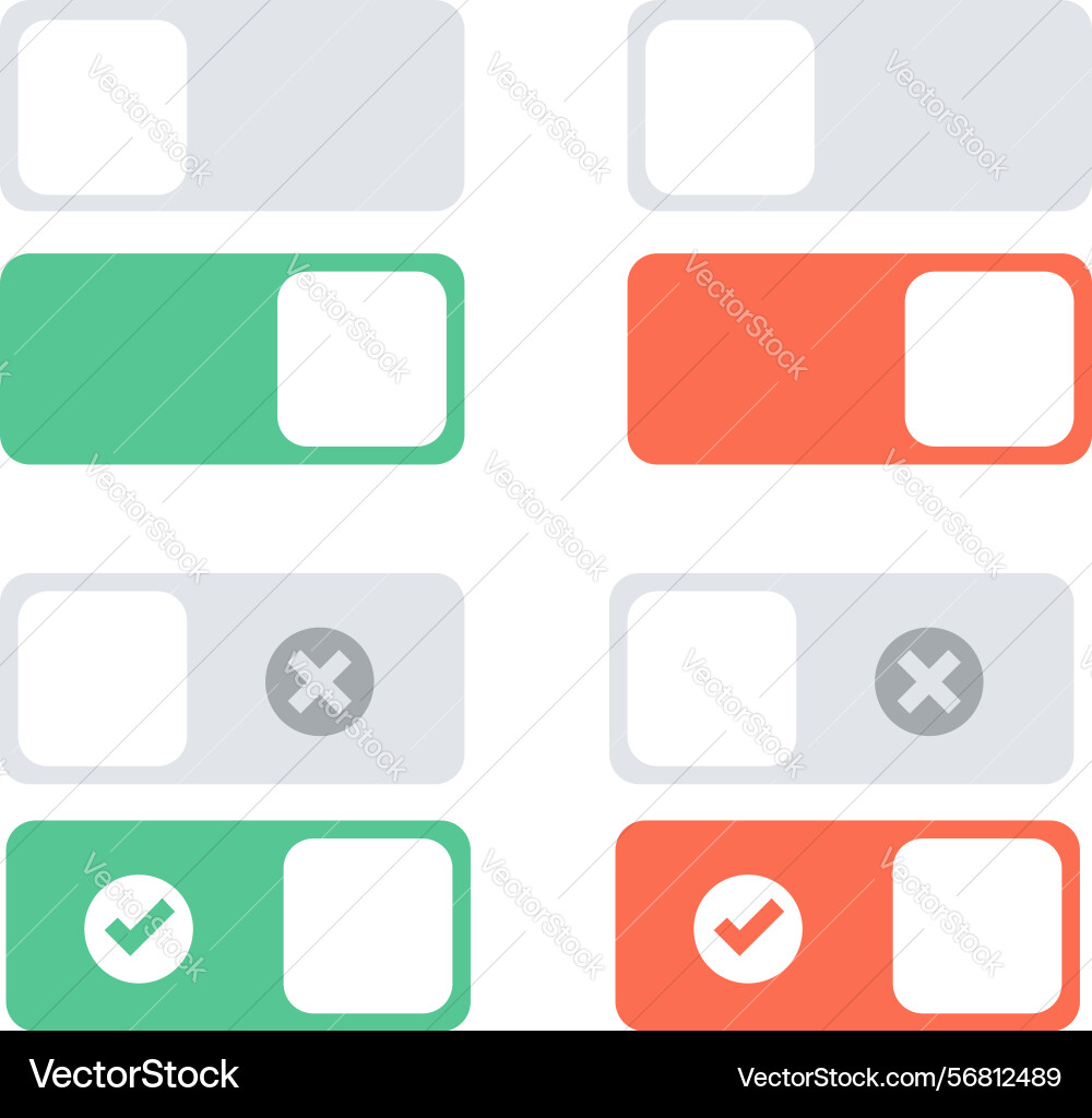 Web buttons on and off button vector image