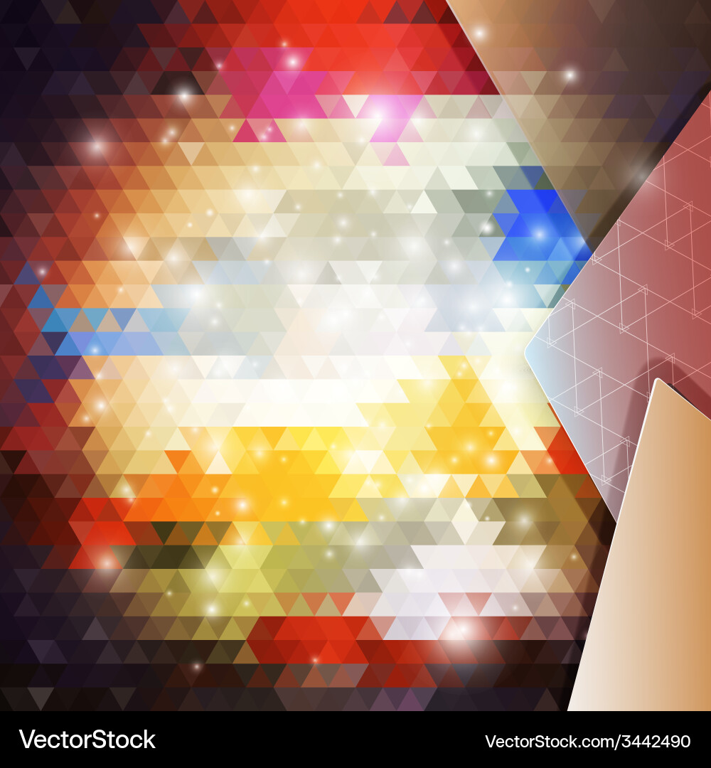 Abstract colored background triangle design vector image