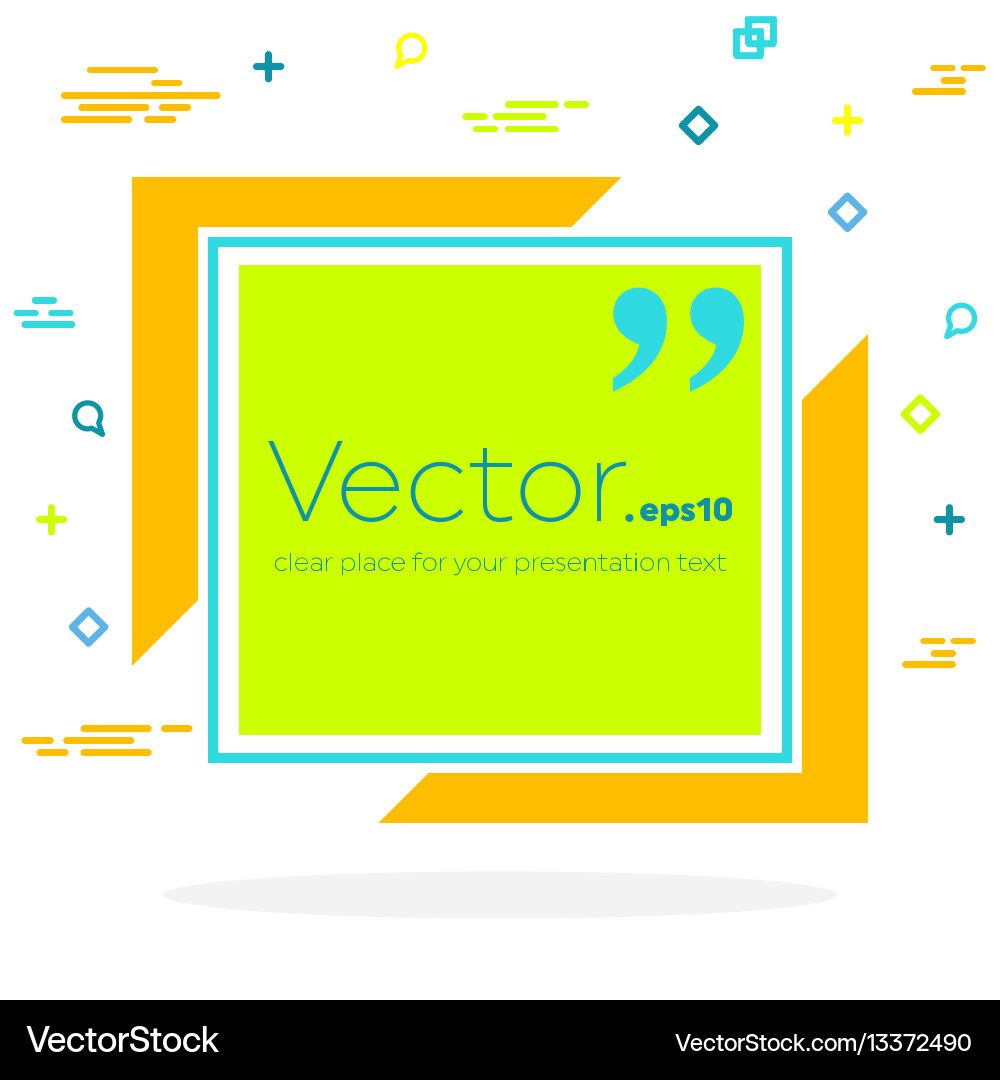Abstract concept empty speech square quote Vector Image