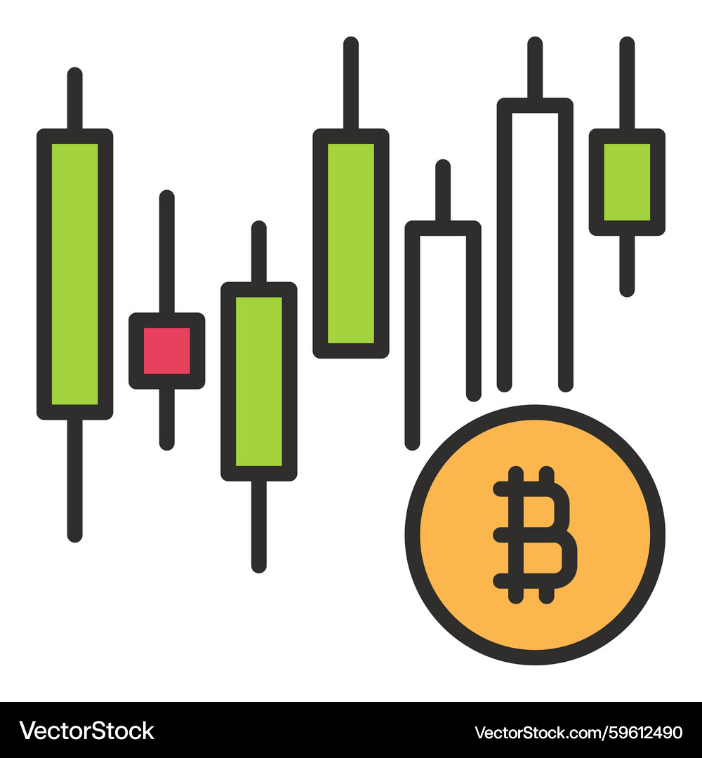 Bitcoin Candlestick Chart – Royalty-Free Vector | VectorStock