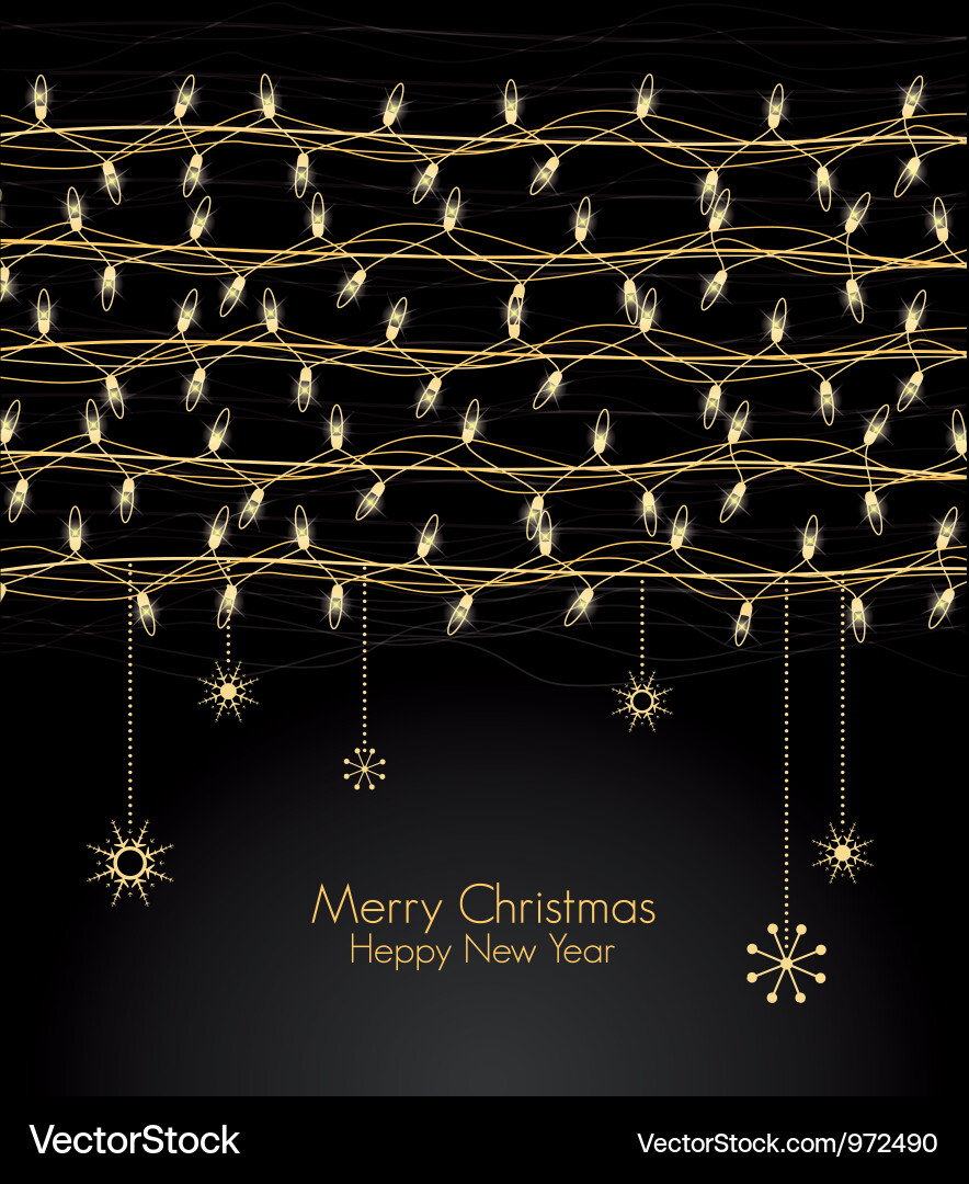 Christmas Lights Background Vector Image