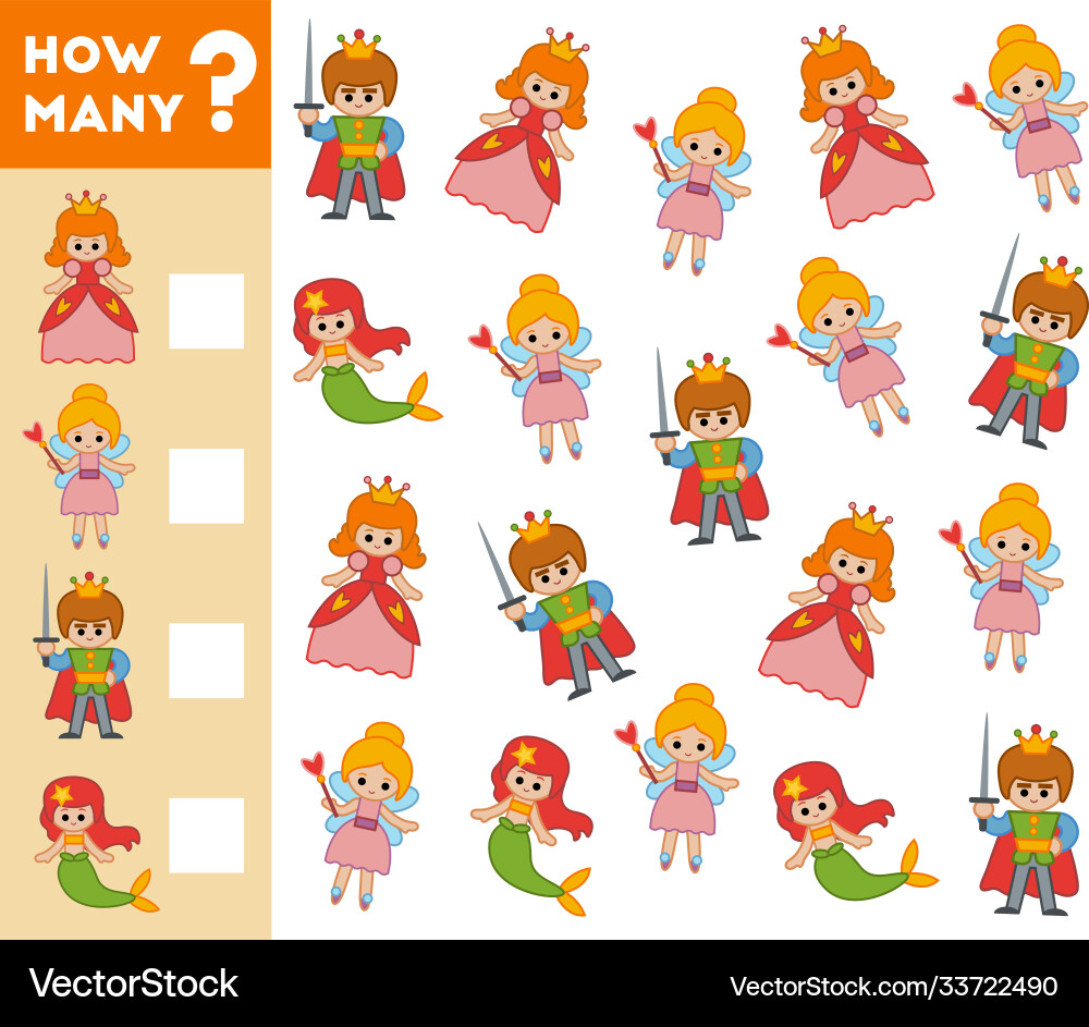 Counting game for preschool children count how Counting game for preschool children count how vector image