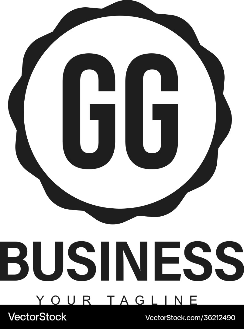 Gg initial a logo design with abstract style Gg initial a logo design with abstract style Vector Image